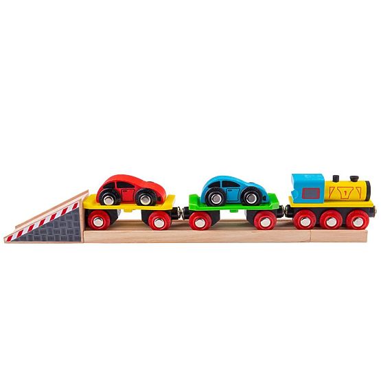 Pociąg towarowy Bigjigs Rail z wagonami i torami