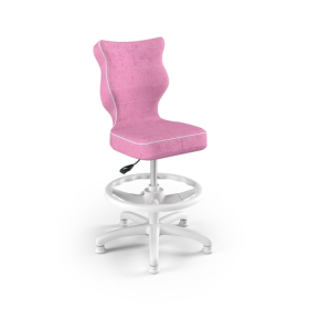 Ergonomiczne krzesło biurowe dla dzieci dostosowane do wzrostu 119-142 cm - różowe