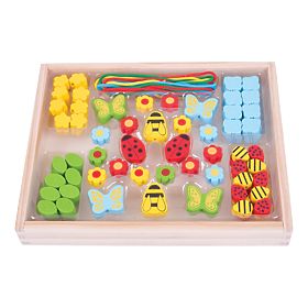 Bigjigs Zabawki String koraliki Łąka, Bigjigs Toys