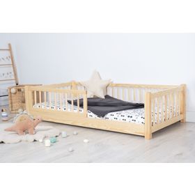 Niskie łóżko dziecięce Montessori Ourbaby - naturalne