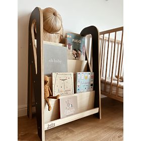 Dziecięca biblioteczka SLIM S - czarna, baby wood