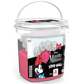 Piasek kinetyczny Minnie Mouse - różowy + foremki, Minnie Mouse