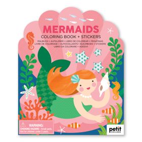 Kolorowanka z naklejkami Petit Collage Mermaid, Petit Collage