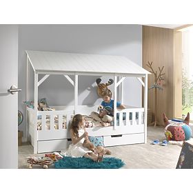 Łóżko dziecięce w kształcie domku Charlotte - białe, VIPACK FURNITURE