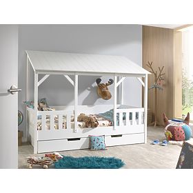 Łóżko dziecięce w kształcie domku Charlotte - białe, VIPACK FURNITURE