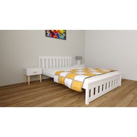 Drewniane łóżko Ada 200 x 120 cm - białe, Ourfamily