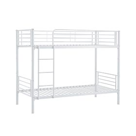 Metalowe łóżko piętrowe BUNKY 200x90 cm - białe