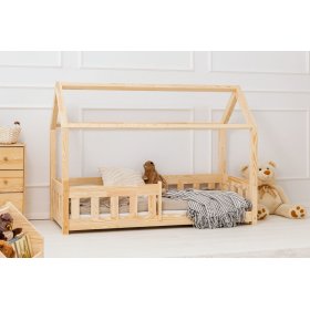 Dziecięce łóżko domek z barierką Mila Classic