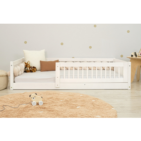 Niskie łóżko dla dzieci Montessori Ourbaby Plus - białe
