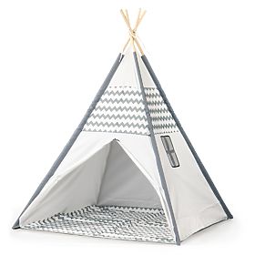 Namiot tipi dla dzieci - szaro-biały, EcoToys