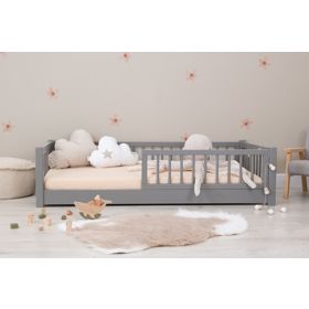 Niskie łóżko dziecięce Montessori Ourbaby - szare, Ourbaby®