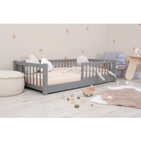 Niskie łóżko dziecięce Montessori Ourbaby - szare, Ourbaby®