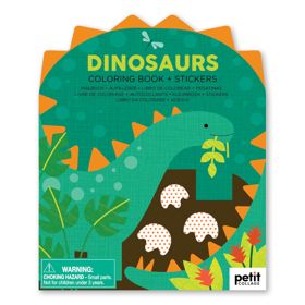 Petit Collage Kolorowanka z naklejkami z dinozaurami, Petit Collage