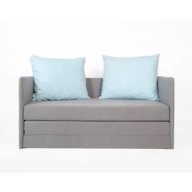 Rozkładana sofa Jack - ciemnoszara / jasnoniebieska