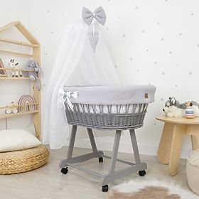 Łóżko wiklinowe z wyposażeniem dla dziecka - Jeżyk, Ourbaby®